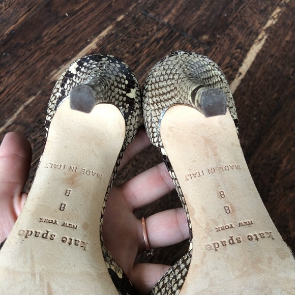 Kate Spade Python embossed leather heels SO cute! - Picture 9 of 14